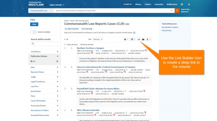 Browse To And Access Law Reports By Volume | Thomson Reuters